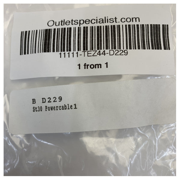 Raymarine i40 ST30/40/60/80 Strømkabel 1 meter - D229 