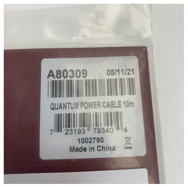 كابل طاقة رادار Raymarine A80309 Quantum و Quantum 2 بطول 10 متر 