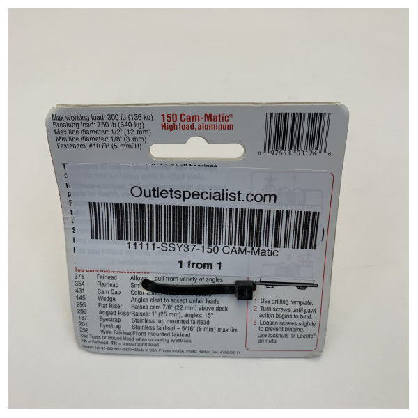 Harken 150 Standard CAM-Matic bloqueur de drisse 
