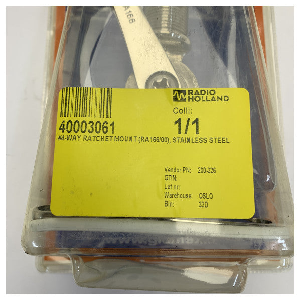 Glomex RA166/00 Universal Antennebeslag i rustfrit stål 4-vejs 