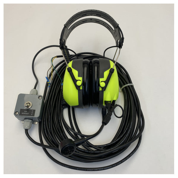 Zenitel headset met boom microfoon, hoofdband en 10 m kabel - VSP-36-PEL-Y 