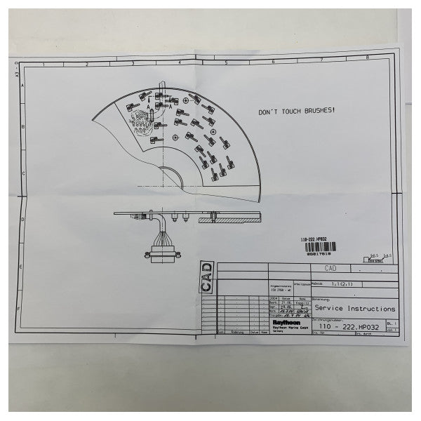 Raytheon Anschutz børsteenhet 110-222.X18 for Standard 20 gyrokompass 
