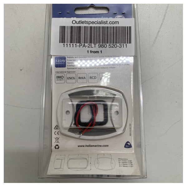 Hella NaviLED 2nm правий бортовий навігаційний ліхтар зелений 12В - 2LT 980 520-311
