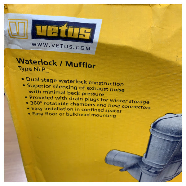 Vetus NLP60 Waterlock / Avgassilencer 60 mm Grå 