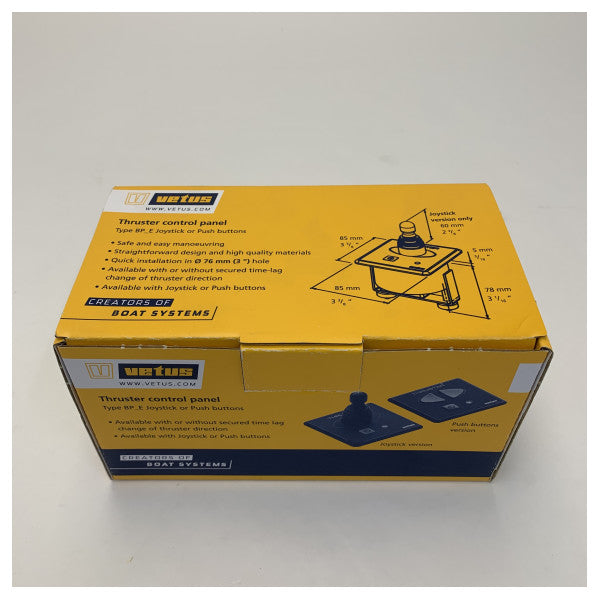 Pannello di controllo Vetus BPSE2 per pulsante di spinta per propulsore di prua e di poppa 