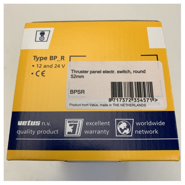 Panneau de contrôle Vetus BPSR pour propulseur d'étrave 12/24V 