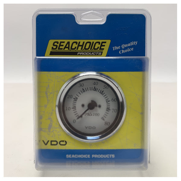 Tachymètre de moteur Seachoice VDO 8000 tr / min blanc - 15161