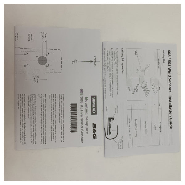B&G 000-13714-001 608 Masthead Wind Transducer NMEA