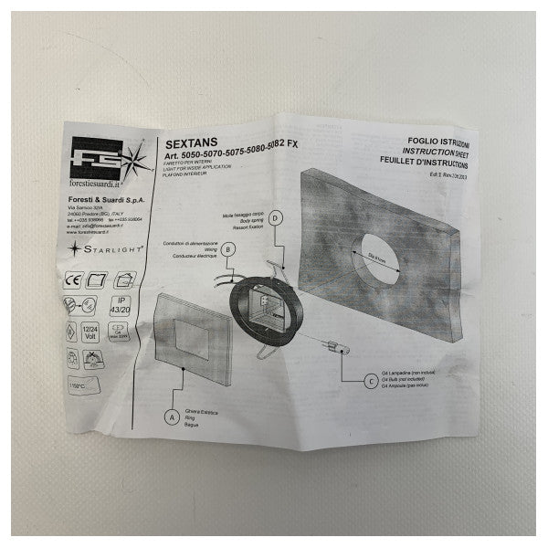 Foresti Suardi Sextans σποτ από ανοξείδωτο χάλυβα - 5075.FX.C-1