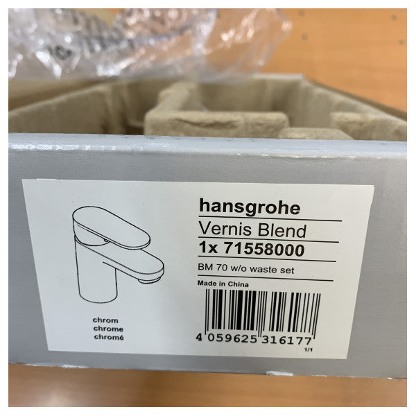 Hansgrohe Vernis Blend Basin Mixer 70 - Chrome - 71558000 