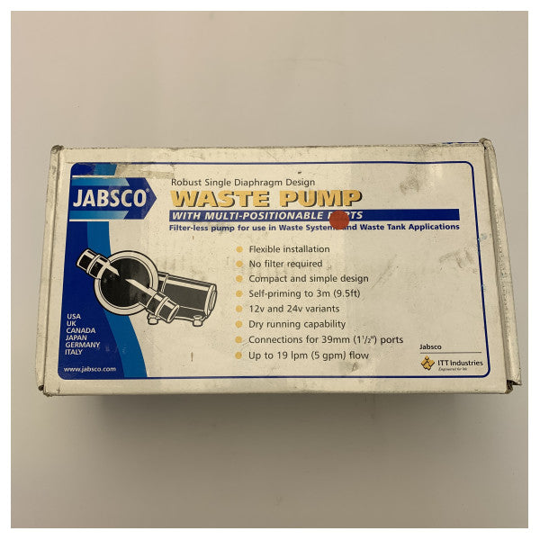 Jabsco 50890-1000 Pompe à eau noire 38 mm 12V