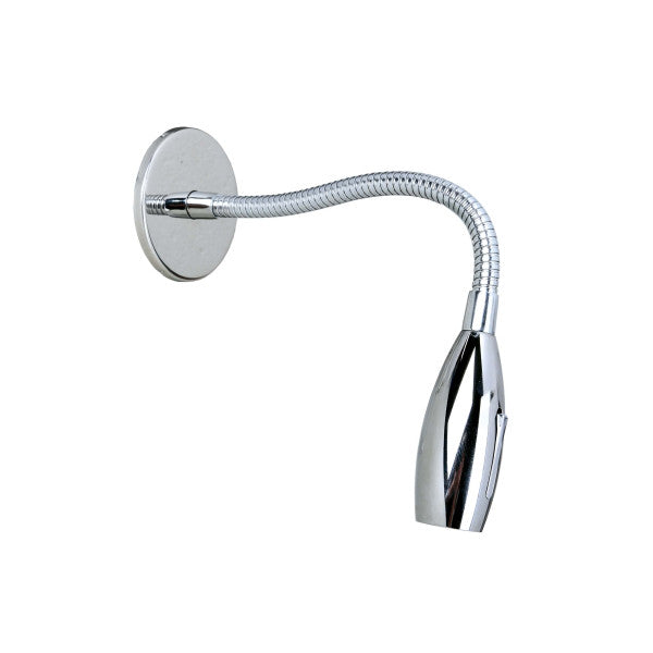 Luz de lectura rápida Maya 1P LED cromo ajustable 12/24V 