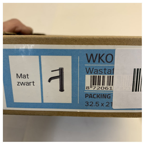 Robinet de lavabo à levier unique noir revêtu - WK011 