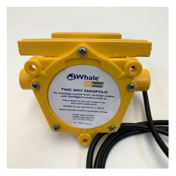 Whale WM2582B 2-vejs sort vand manifold 1 tomme 
