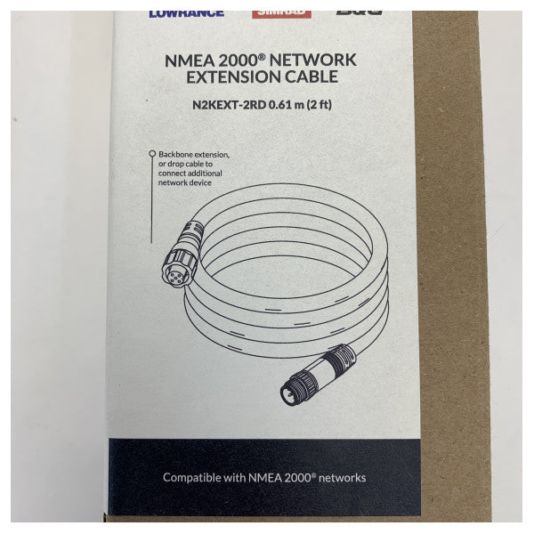 Cable de extensión de red NMEA2000 Simrad N2KEXT-2RD-2FT 0.6M 