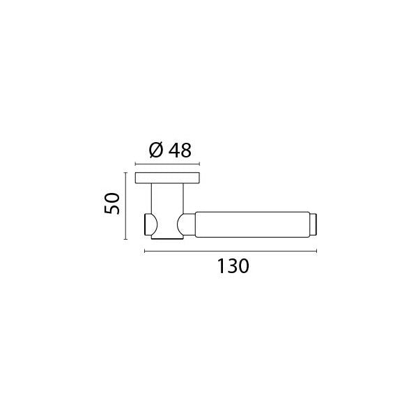 Foresti Suardi Silver Chrome Brass Door Handle Kit - 470A.CCP