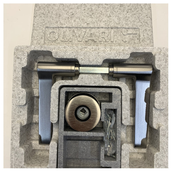 Olivari Lama M107 Doorhandle Kit Satin Stainless Steel