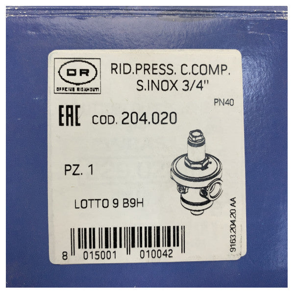 OR Régulateur de pression d'eau réglable 3/4 pouce pour yachts - 49602 
