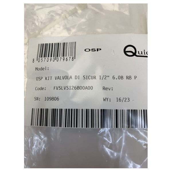 Kit de soupape de pression FVSLVS126B00A00 Quick pour chaudière 