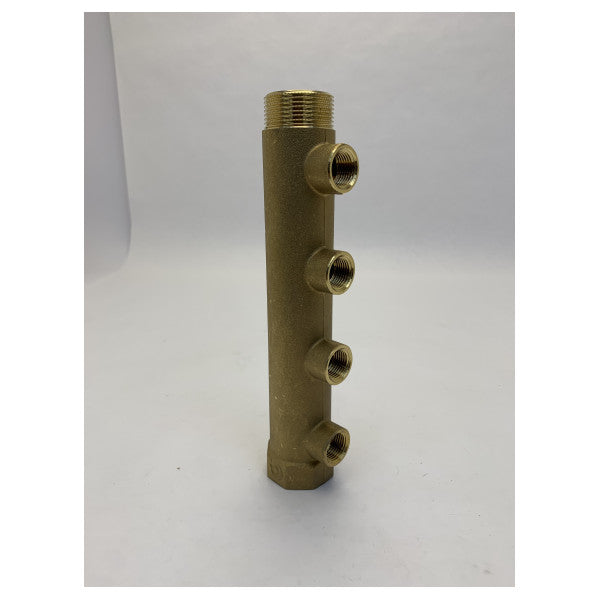 Caleffi 592748 Messing 4-vejs manifold 1 1/4 tomme x 1/2 tomme - 60 mm 