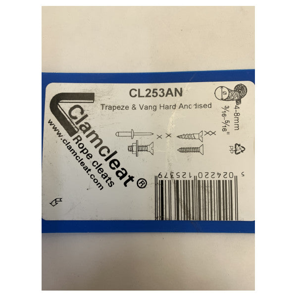 Clamcleat CL253AN Aluminium Seilklampe 4 - 8 mm 