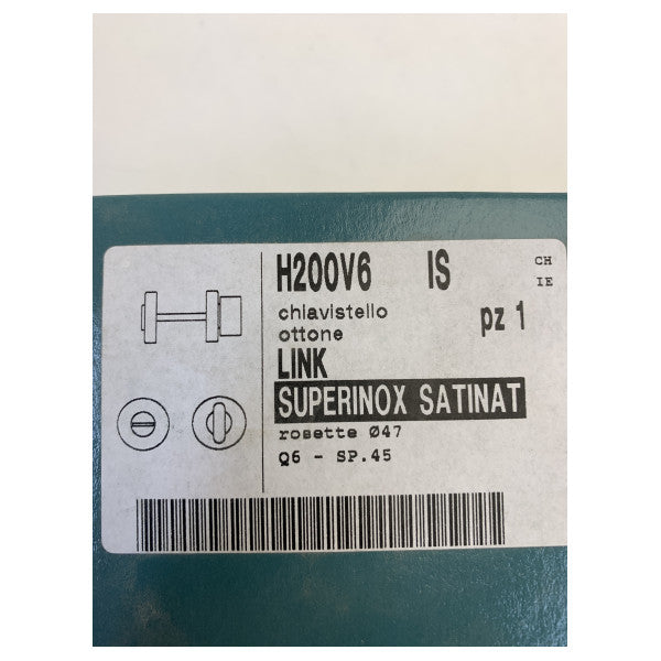 Комплект дверних ручок для ванної Olivari H200V6 сатин 