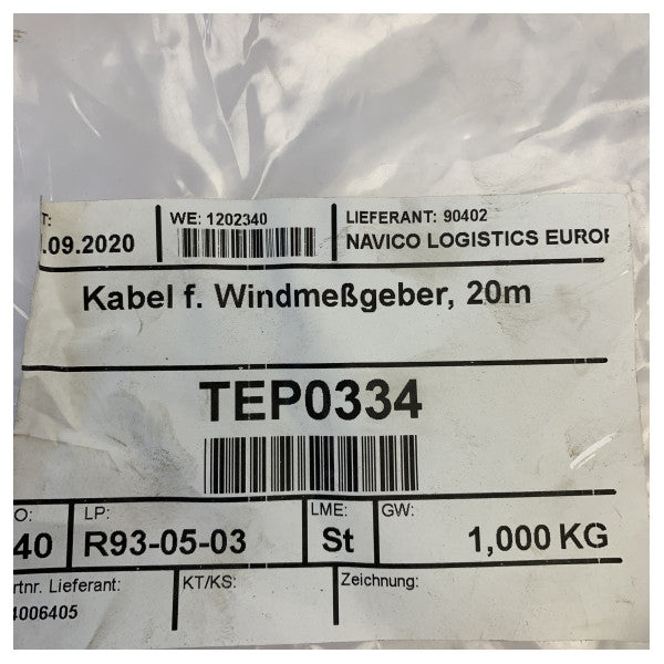 Καλώδιο αισθητήρα ανέμου Simrad Masthead 20M NMEA2000 - Simnet - 24006405 