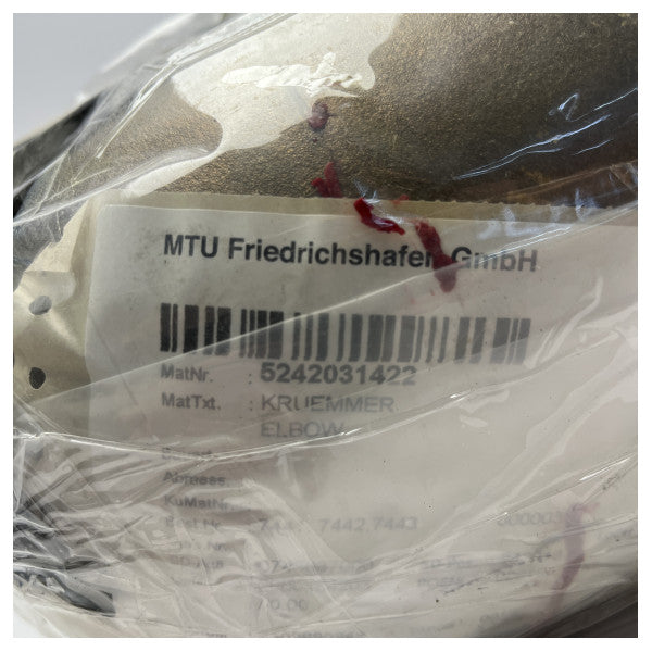 MTU 5242031422 16V4000 входно коляно на морската помпа за сурова вода