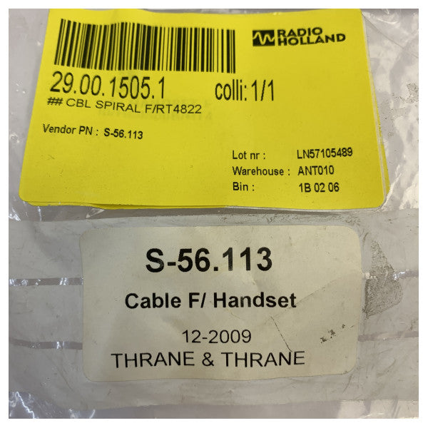 Sailor Thrane and Thrane S-56.113 Cable for RT4822 Handset