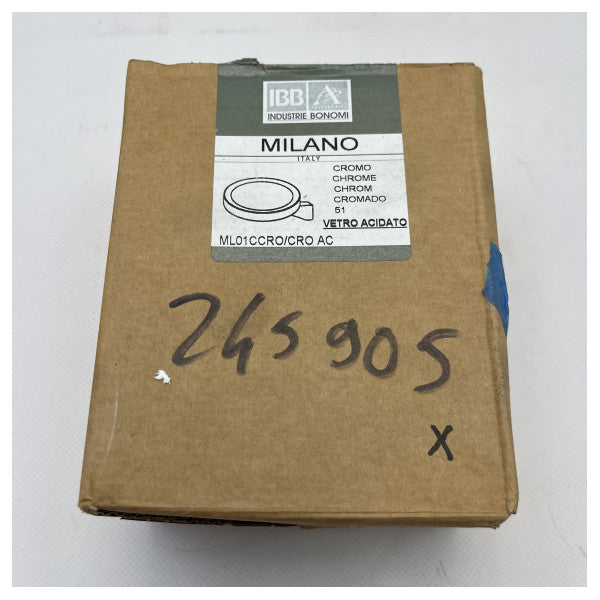 IBB Chrome såpeholder med frostet glass - ML01CCRO/CRO 