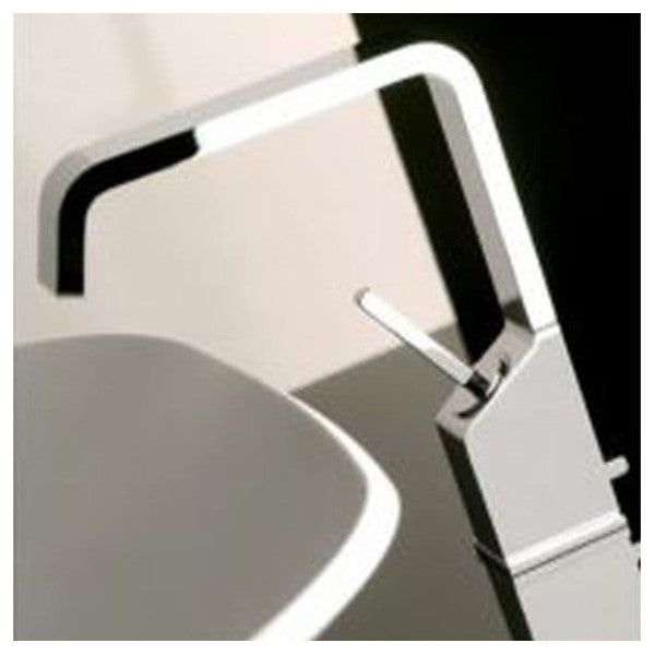 Gessi Rettangolo XL ブラック洗面混合栓スペア 26107.299 ステンレススチールフレキシブルホース付