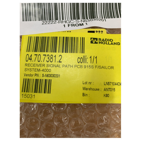 Sailor Receiver Signal Path PCB for 915S for System 4000 - S-N63030201