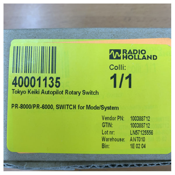 Tokyo Keiki 100388712 Interruptor rotativo MSW para piloto automático marítimo - Componente industrial 