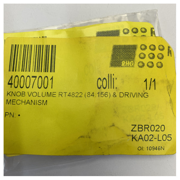 Botão de Volume VHF Sailor RT4822-1 Preto 