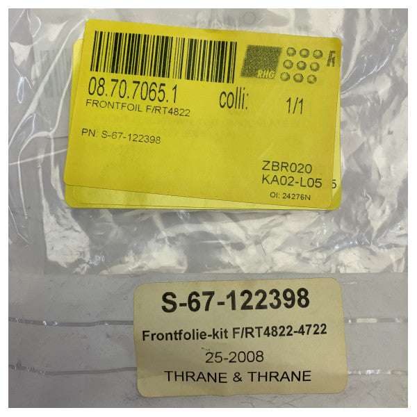 Thrane and Thrane S-67-122398 Front Panel Membrane for VHF GMDSS Radio