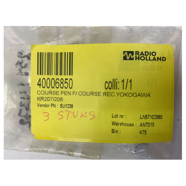 Bolígrafo de curso Yokogawa SU1239 para grabador de curso - 3 piezas 