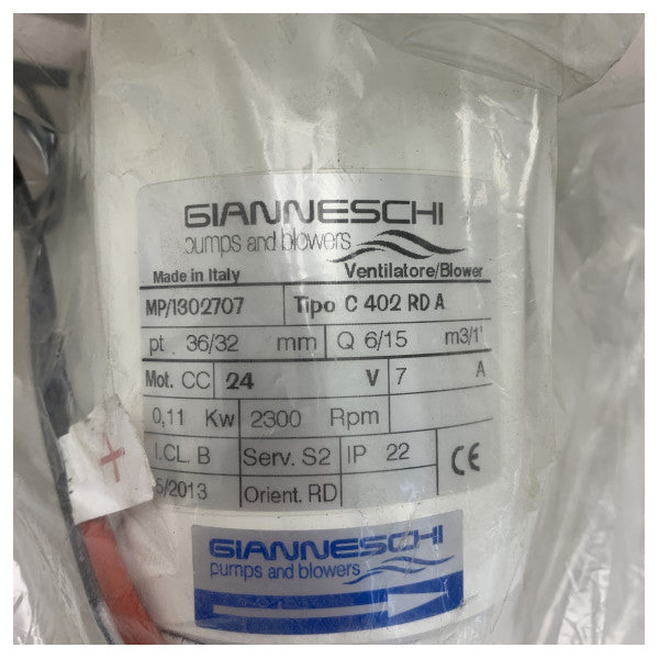 Gianneschi C402 24V soufflante centrifuge blanche gauche - 01CL4021