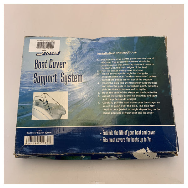 Système de support de couverture du bateau de couverture en mer 50 - 116 cm - 57276