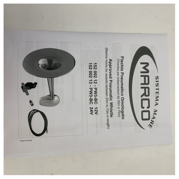 Marco PW3-BC Klaxon Chrome 24V 20/75M 