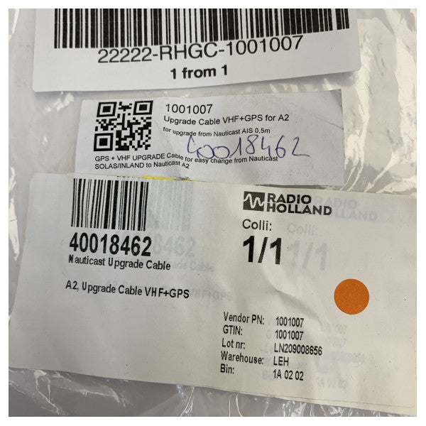 Nauticast 1001007 A2 Opgraderingskabel til GPS og VHF 