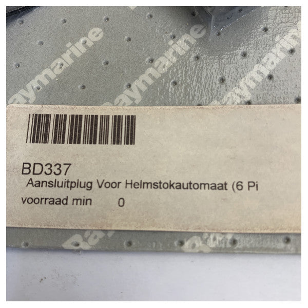 Raymarine D337 Tiller Pilot Connection Plug - Tru-Hull 6-pin Serie 1000 and 2000