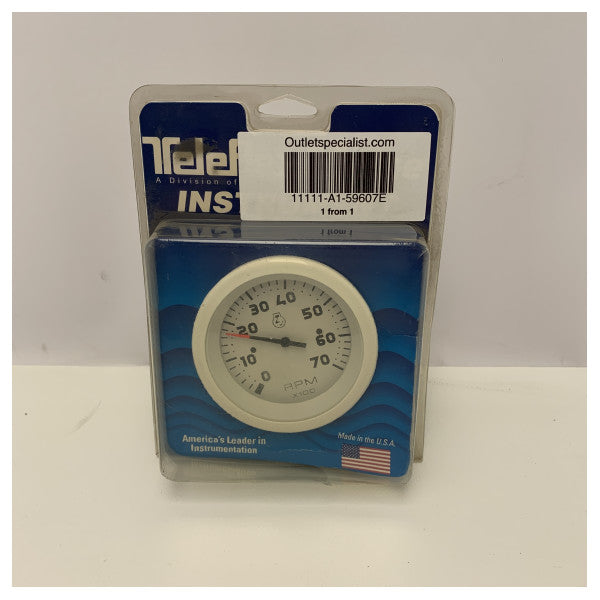 Teleflex 7000 o / min Tachometer White - 59607E