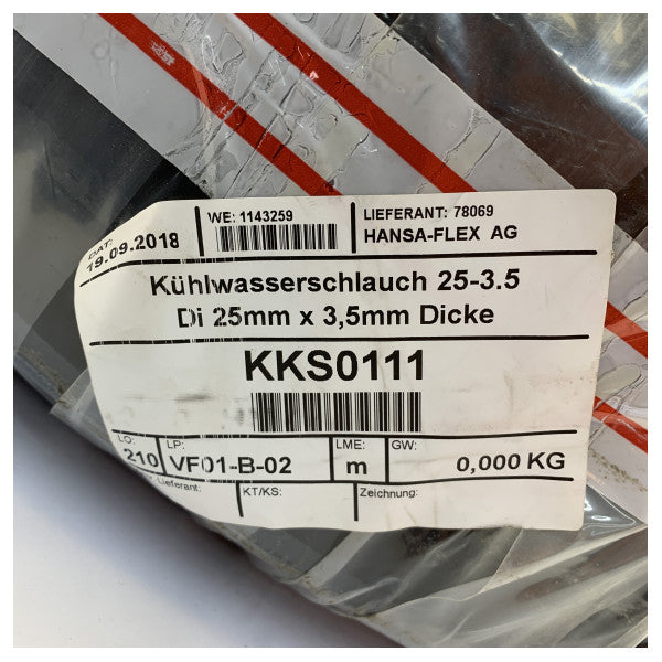 Hansa Flex Deniz Motoru Soğutma Hortumu 25mm x 3.5mm - M101025009 