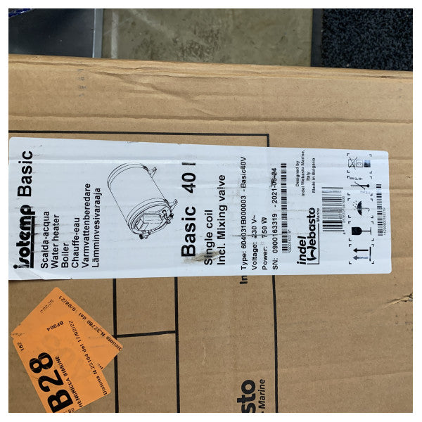 Isotemp 40L caldera base acero inoxidable 230V - 604031B000003