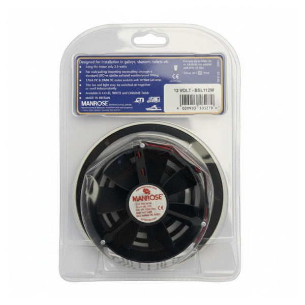 Osculati BSL112W 12V Витяжний вентилятор з освітленням - 13.580.12 