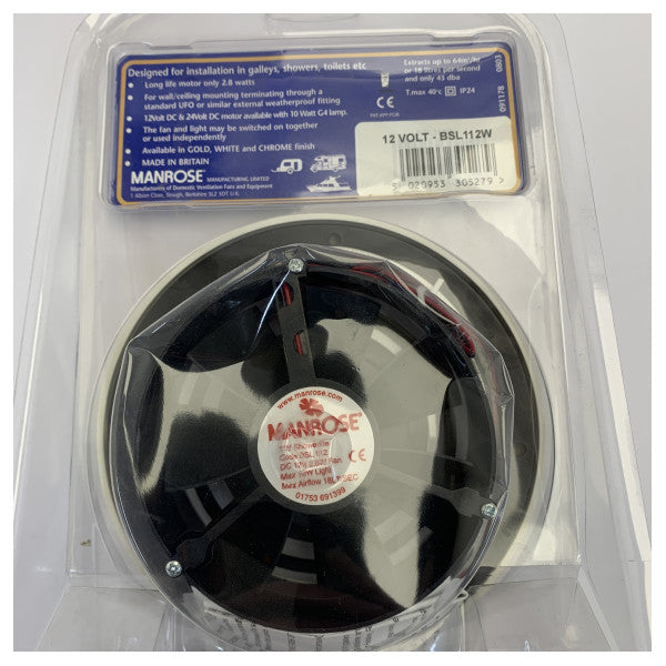 Osculati BSL112W 12V Витяжний вентилятор з освітленням - 13.580.12 