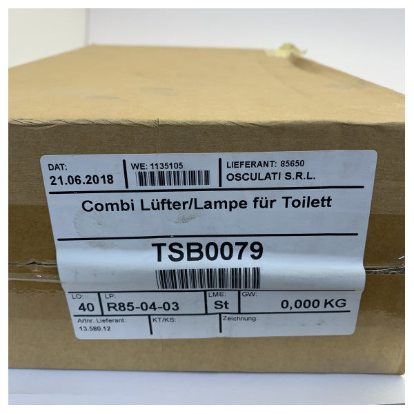 Osculati BSL112W 12V Витяжний вентилятор з освітленням - 13.580.12 