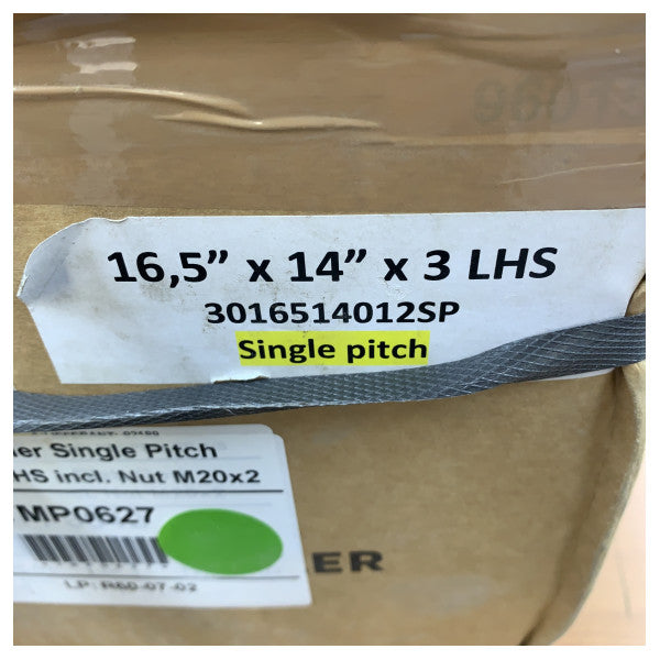 USED Gori 3-Blade Folding Propeller 16.5 x 12 x 3 LHS Single Pitch M20x2