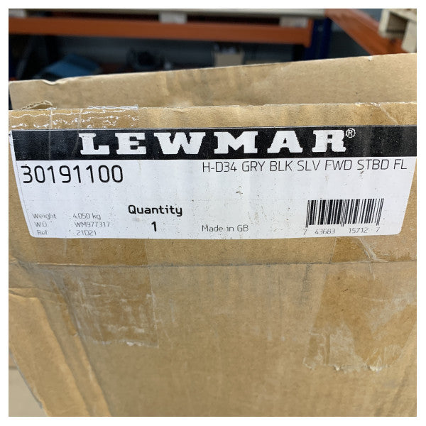 Lewmar Flush Dehler 34 Fissa Għażla Grigja-Iswed Tal-Lat Ta' Quċċata - 30191100 