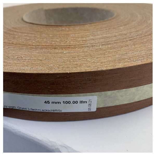 Macore 03 Veneer Edgebanding 45mm Self-Adhesive Lacquered - 130376 